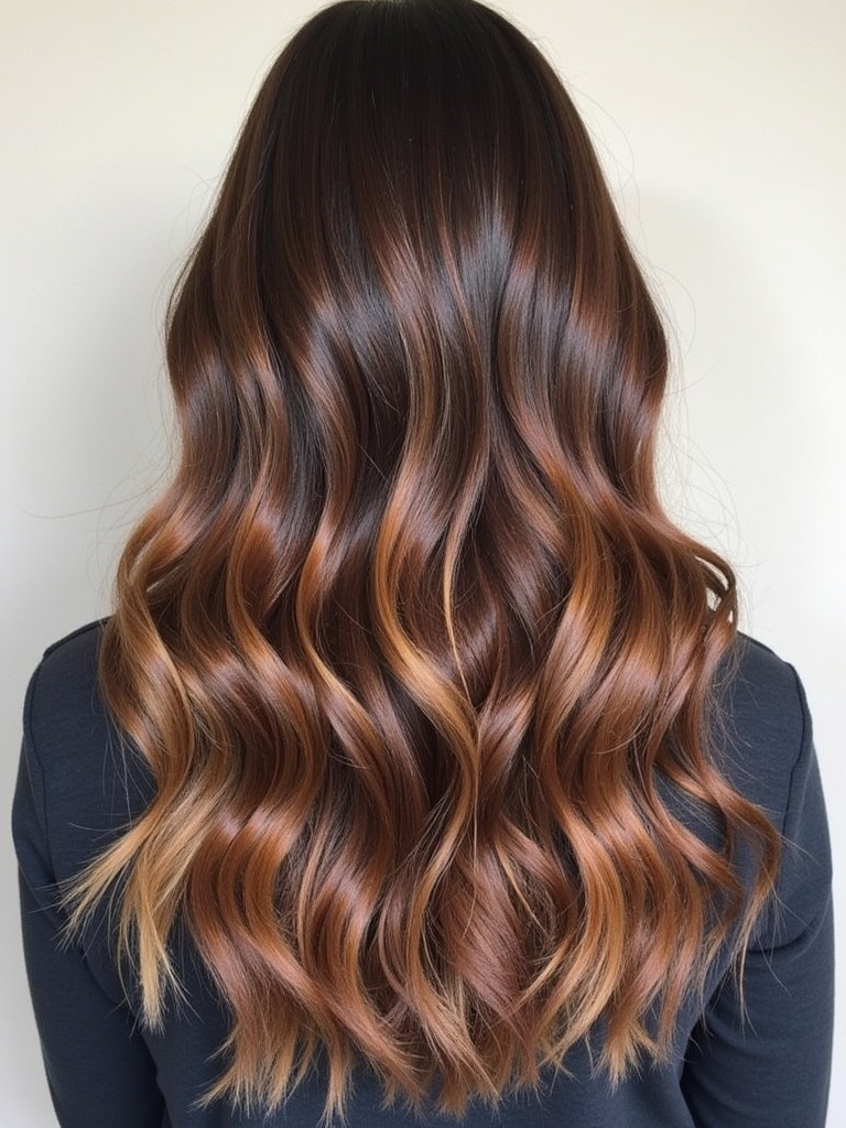 Fall Brown Hair With Chocolate Cherry Ombre