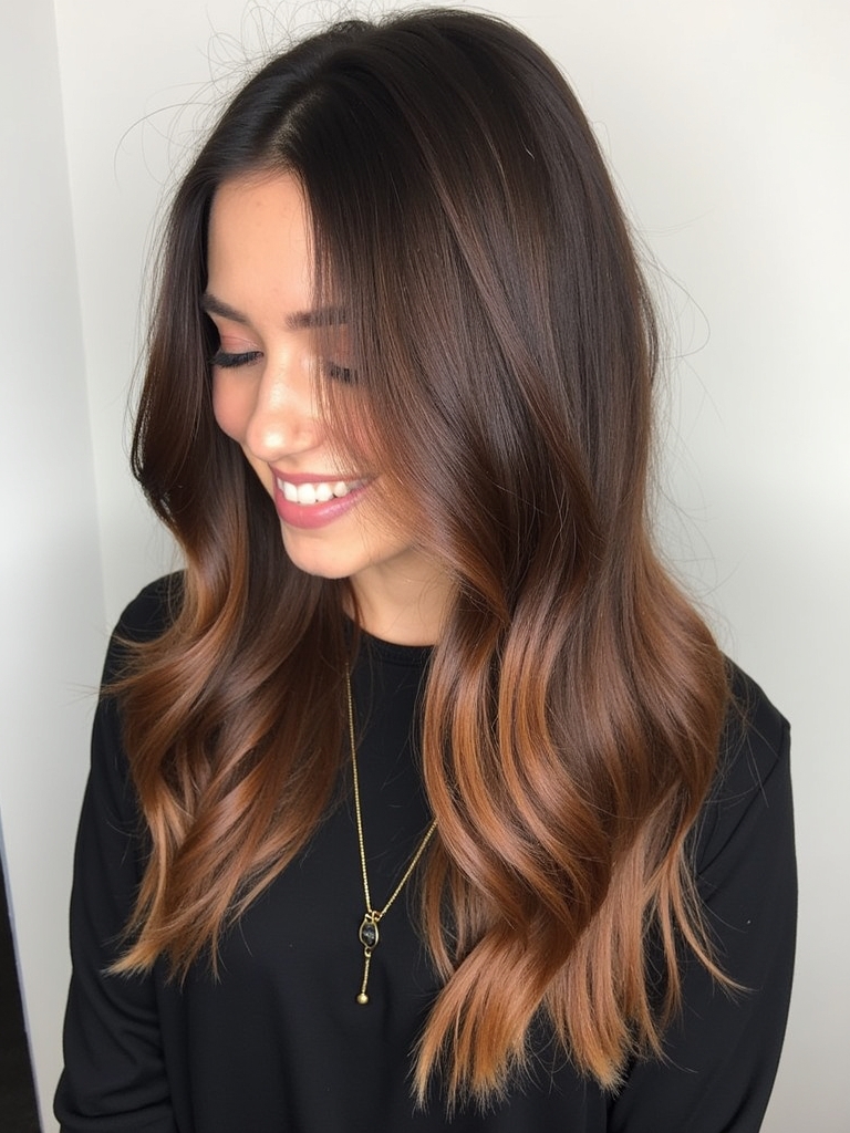 Fall Brown Hair With Rich Mahogany Highlights