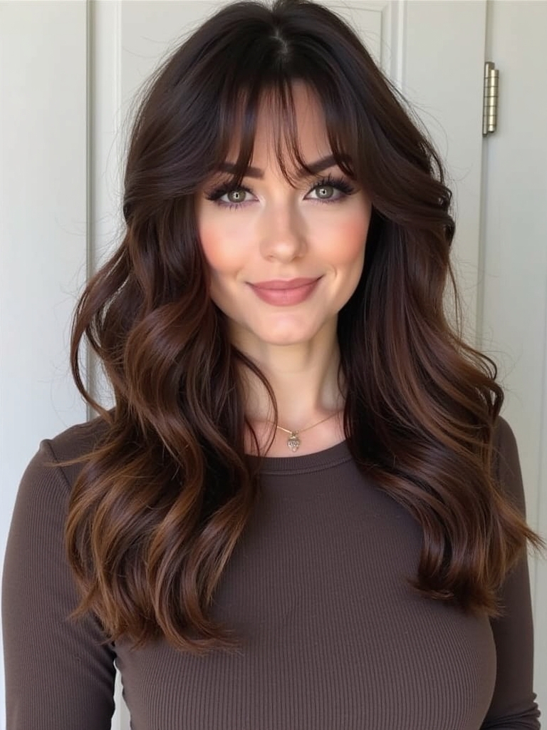 Cool Tone Brown Hair with Ash Brown Ribbons