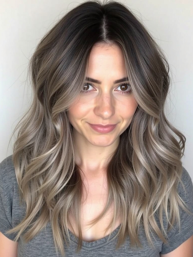 Cool Tone Brown Hair with Smoky Ombre