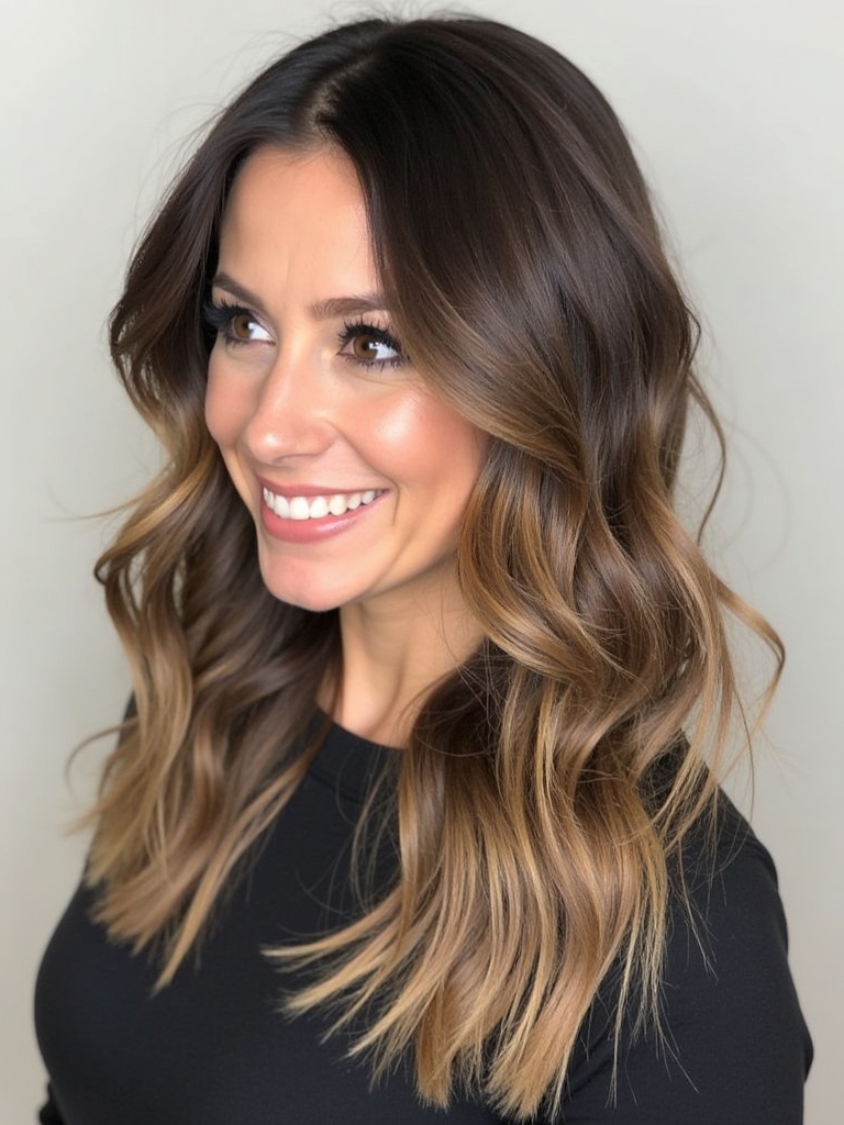 Cool Tone Brown Hair with Mushroom Brown Highlights
