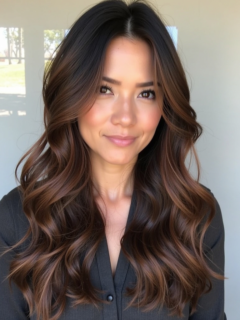 Cool Tone Brown Hair with Silver Reflections