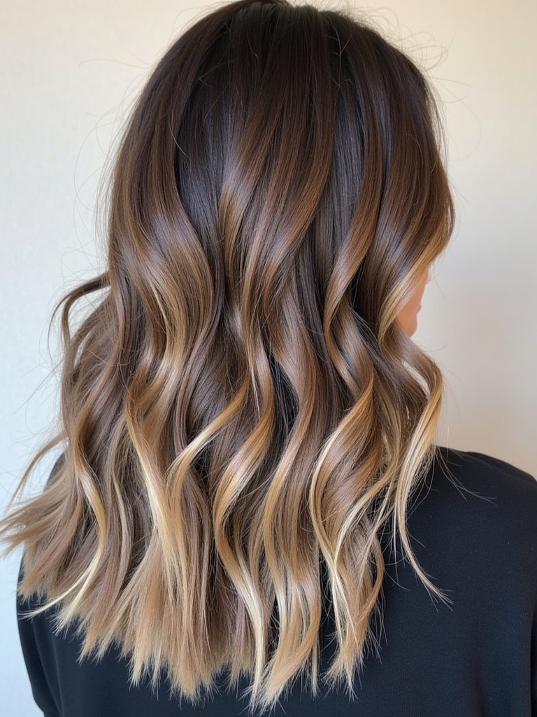 Fall Brown Hair With Toffee Highlights