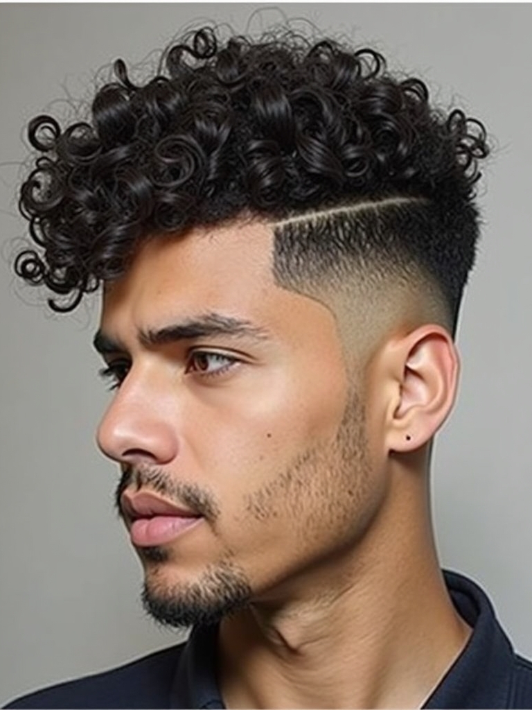 Hairstyles for Men Curly Hair: The Disconnected Undercut with Curls