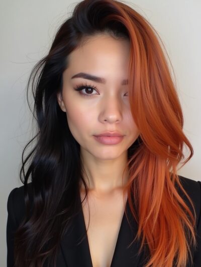 40 Edgy Hair Color Ideas Copper: Copper and Chocolate Swirl