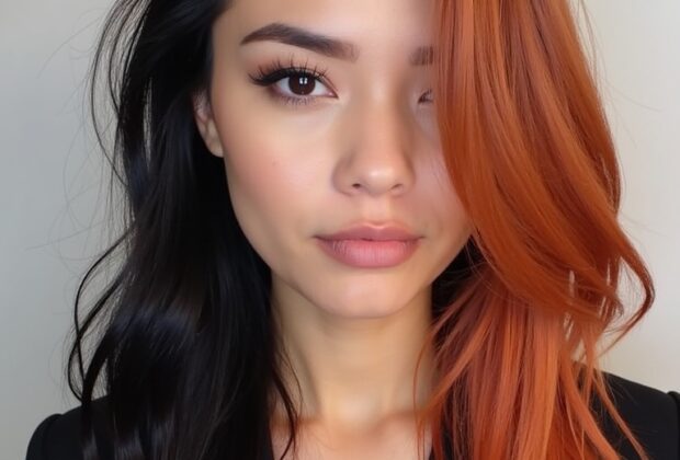 40 Edgy Hair Color Ideas Copper: Copper and Chocolate Swirl