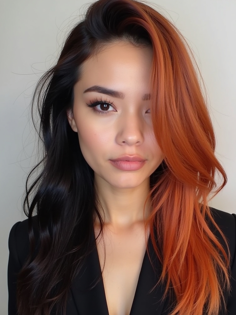 40 Edgy Hair Color Ideas Copper: Copper and Chocolate Swirl