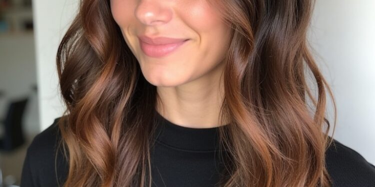 Fall Brown Hair With Rose Gold Glints