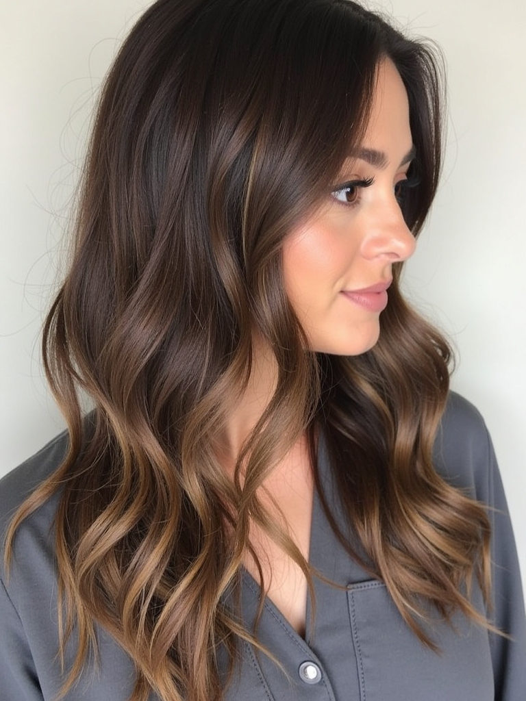 Fall Brown Hair With Golden Blonde Babylights