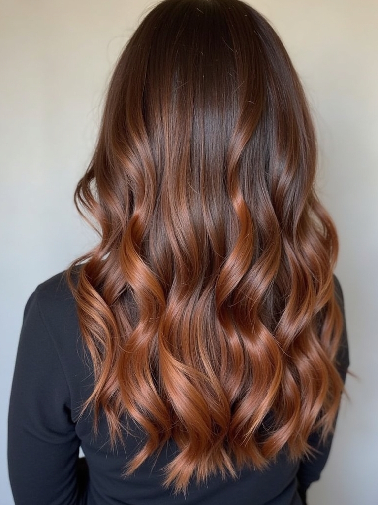 Fall Brown Hair With Copper Highlights