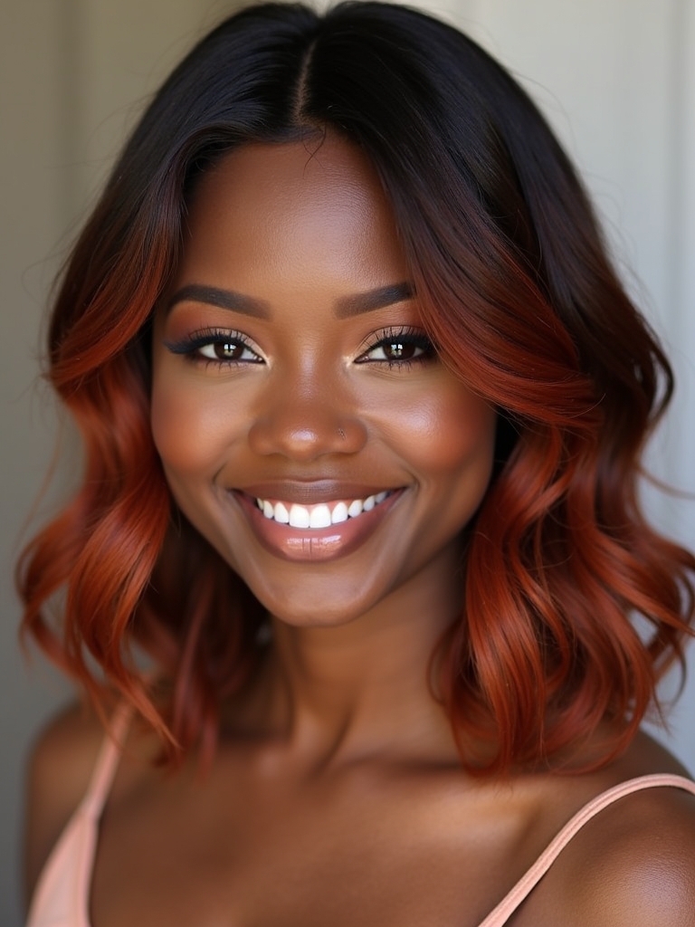 40 Edgy Hair Color Ideas Copper: Fiery Copper Balayage