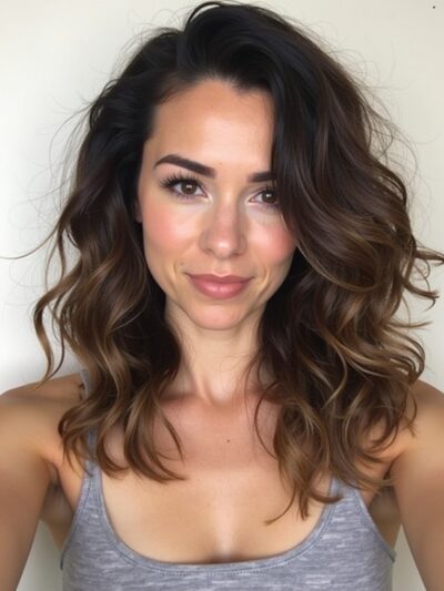 Hair Color Ideas For Brunettes : Dark Chocolate with Cinnamon Swirl