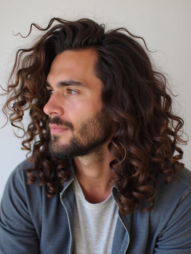 Hairstyles for Men Curly Hair: The Buzz Cut with Texture