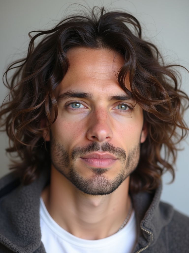 Hairstyles for Men Curly Hair: The Curly Top Knot