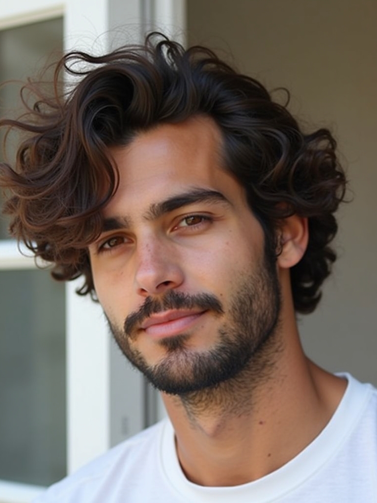 Short Curly Afro: Bold Mens Hairstyles Curly Hair
