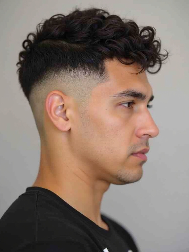 Slicked Back Curls: Formal Mens Hairstyles Curly Hair