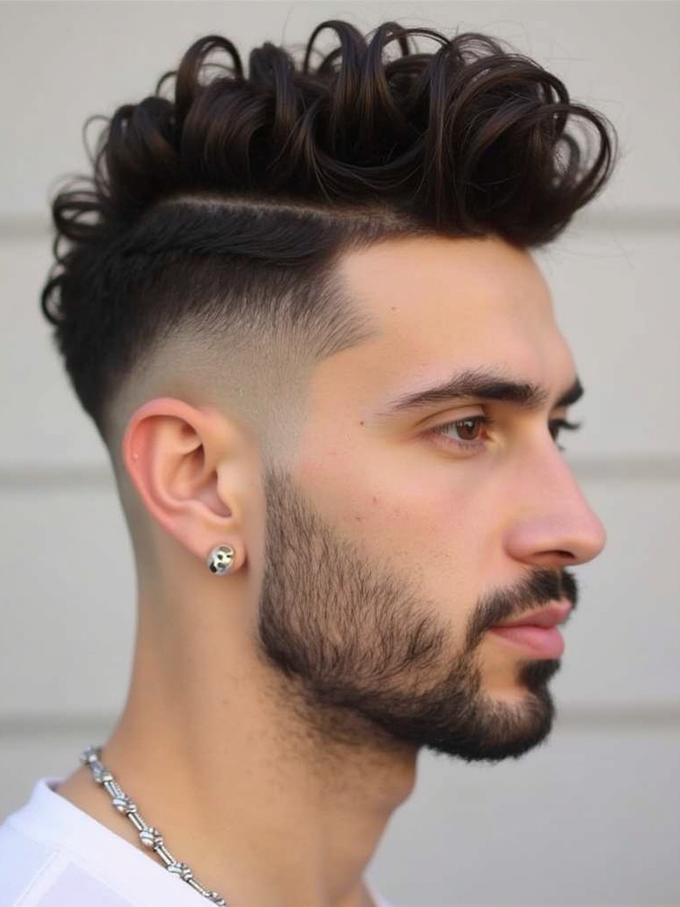 Men's Short Curly Hairstyle: The Undercut with Textured Curls