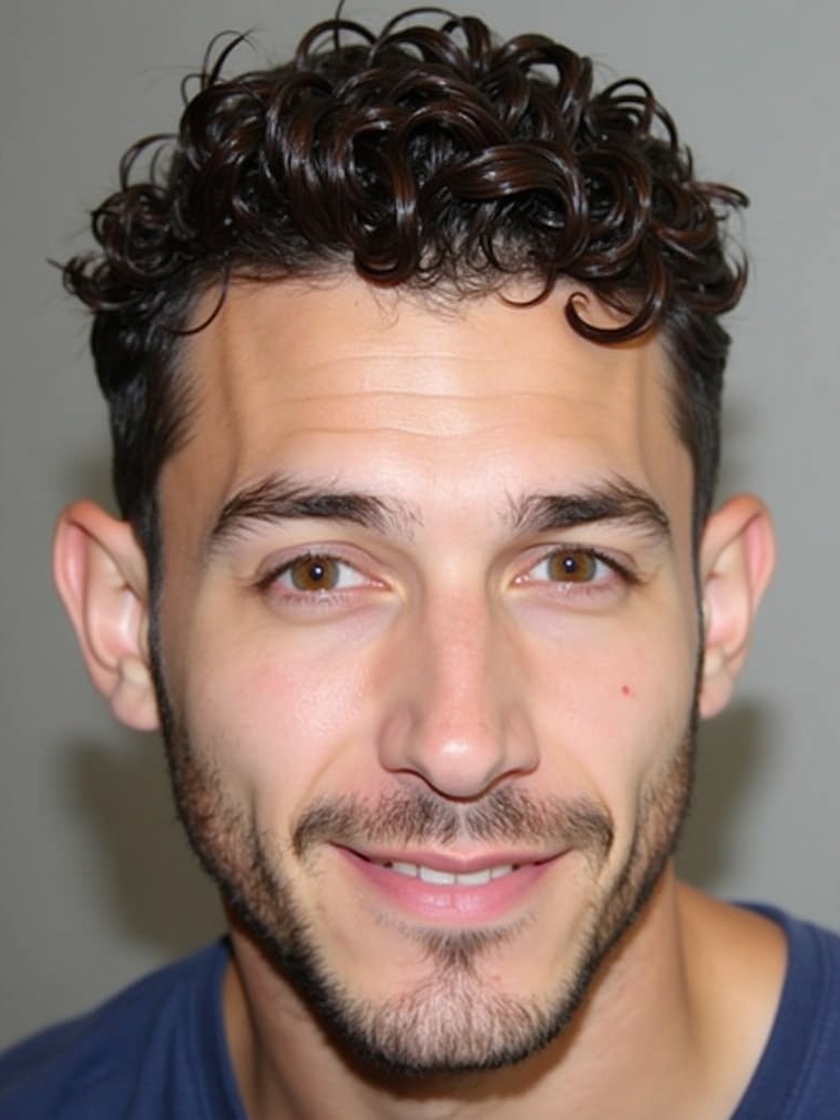 Men's Short Curly Hairstyle: The Textured Crop