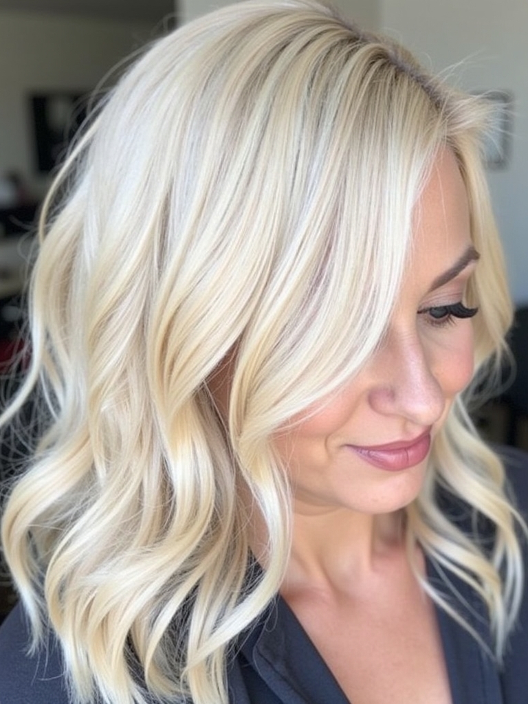 Platinum Blonde Hair Color Ideas with Space Buns
