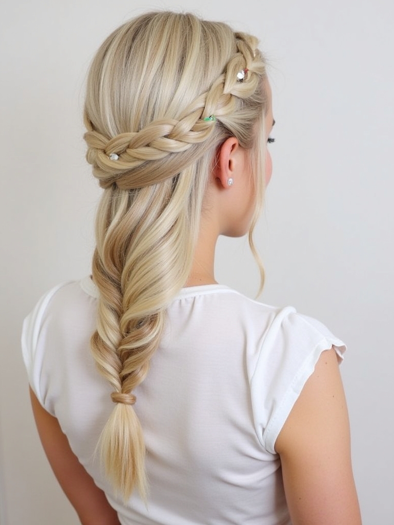 Platinum Blonde Hair Color Ideas with Dutch Braids