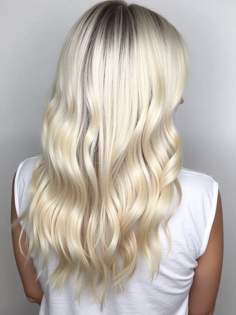 Platinum Blonde Hair Color Ideas for Deep Side Part