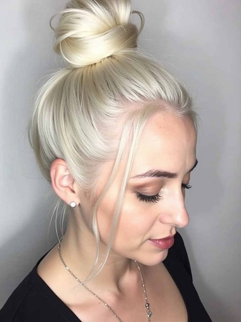 Platinum Blonde Hair Color Ideas for A-Line Bob