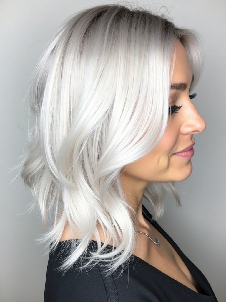 Platinum Blonde Hair Color Ideas with Pin Curls