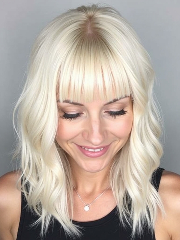 Platinum Blonde Hair Color Ideas with Shadow Roots