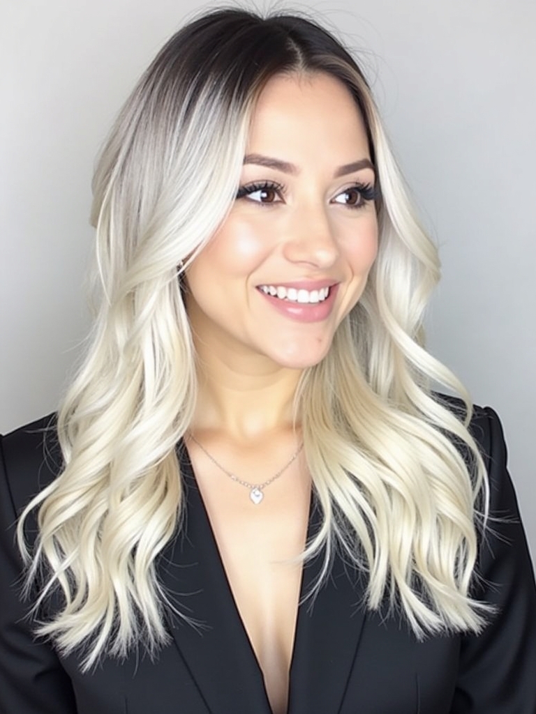 Platinum Blonde Hair Color Ideas for Shag Haircut