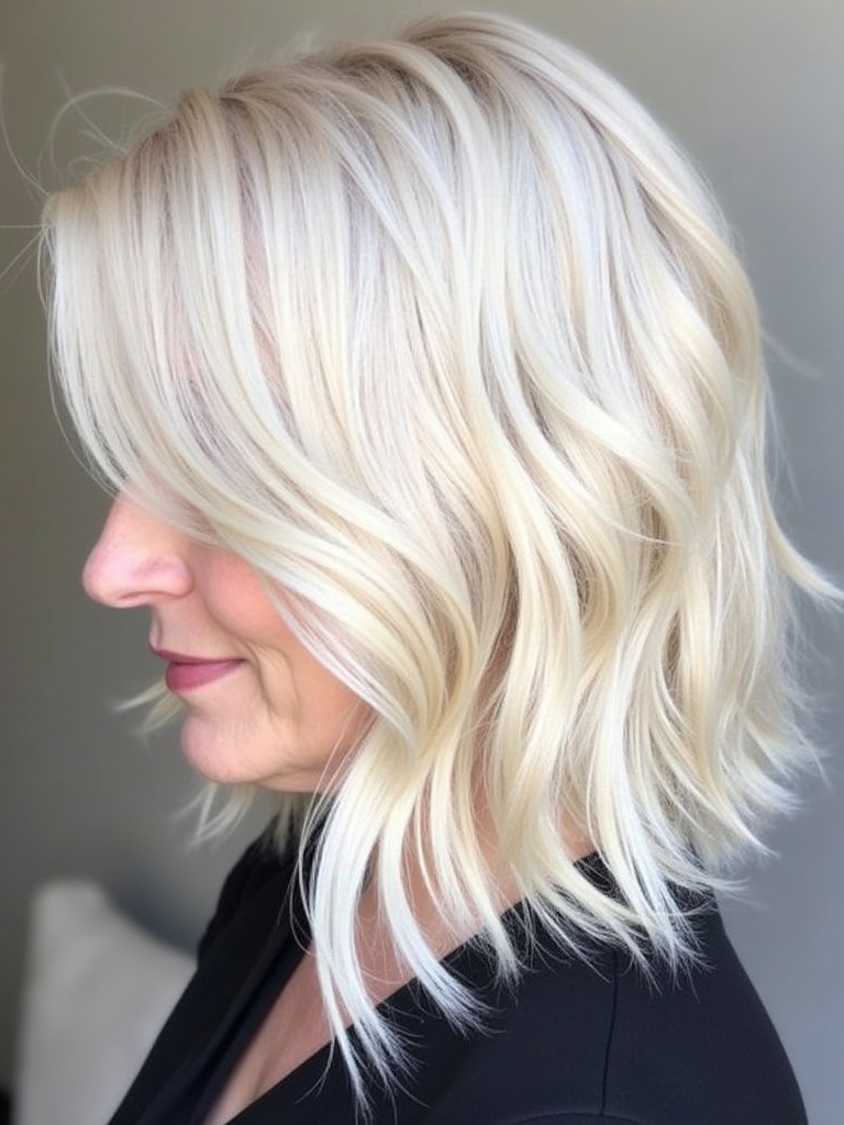 Platinum Blonde Hair Color Ideas with Balayage