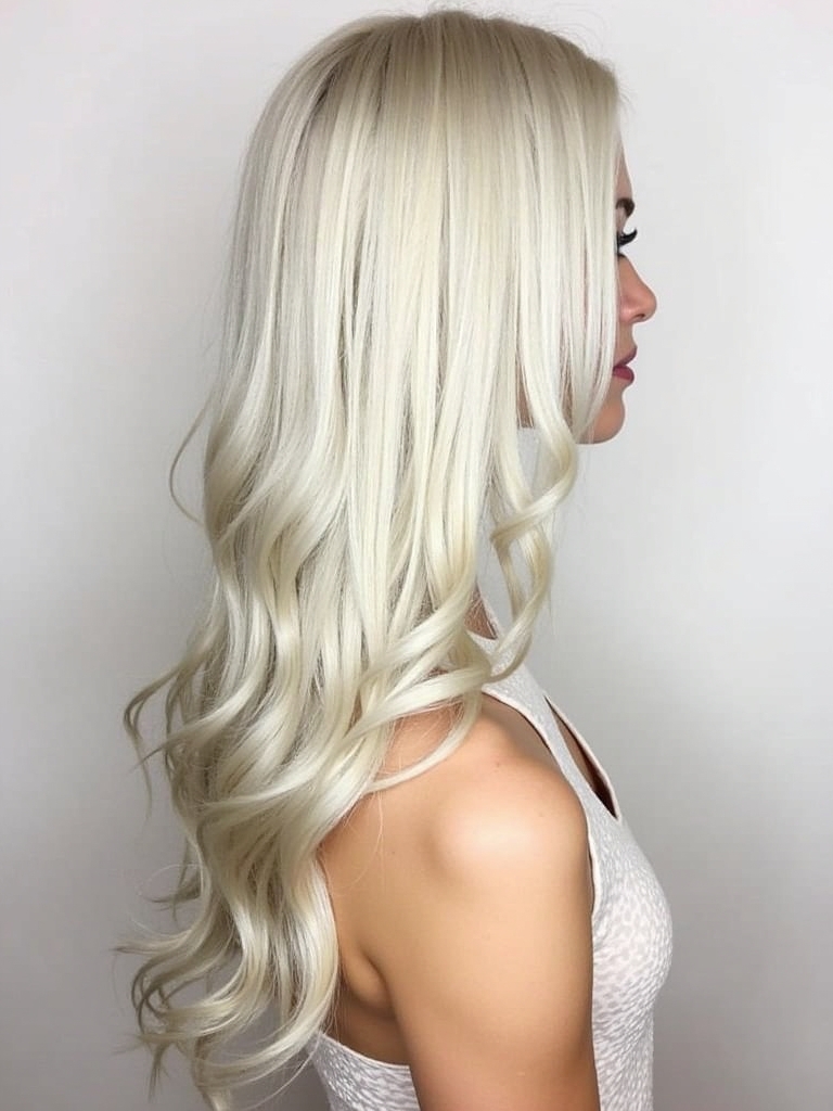 Platinum Blonde Hair Color Ideas for Asymmetrical Cut