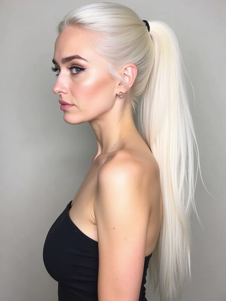 Platinum Blonde Hair Color Ideas with Dark Roots