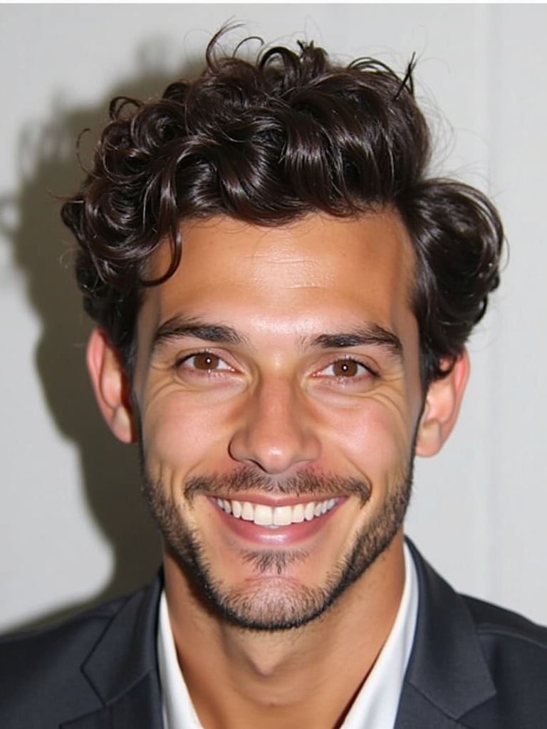 Side Swept Curls: Professional Mens Hairstyles Curly Hair