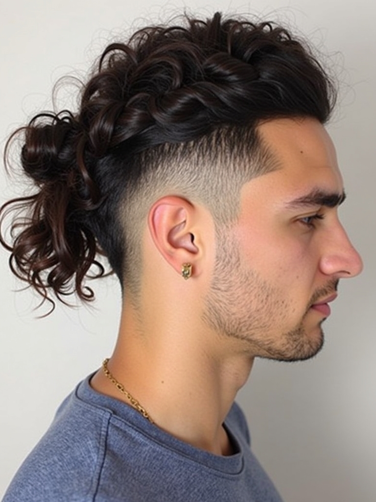 Asymmetrical Curls: Unconventional Mens Hairstyles Curly Hair