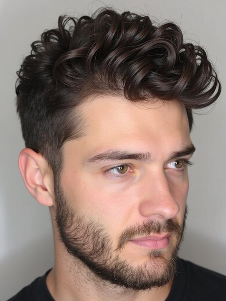 Curly Man Bun: Trendy Mens Hairstyles Curly Hair