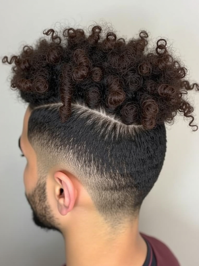 Pushed Back Curls: Effortless Mens Hairstyles Curly Hair