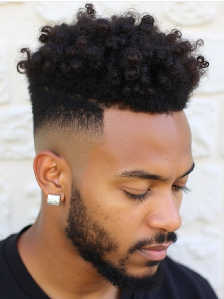 High Top Fade: Retro Mens Hairstyles Curly Hair
