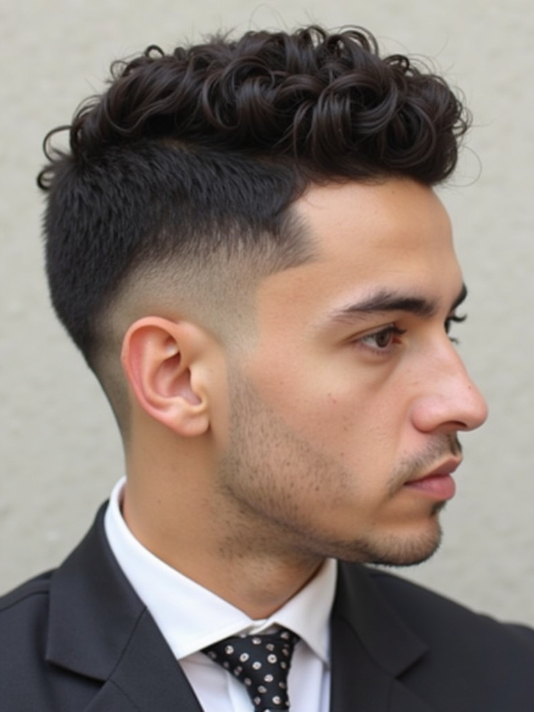 Middle Part Curls: Trendy Mens Hairstyles Curly Hair