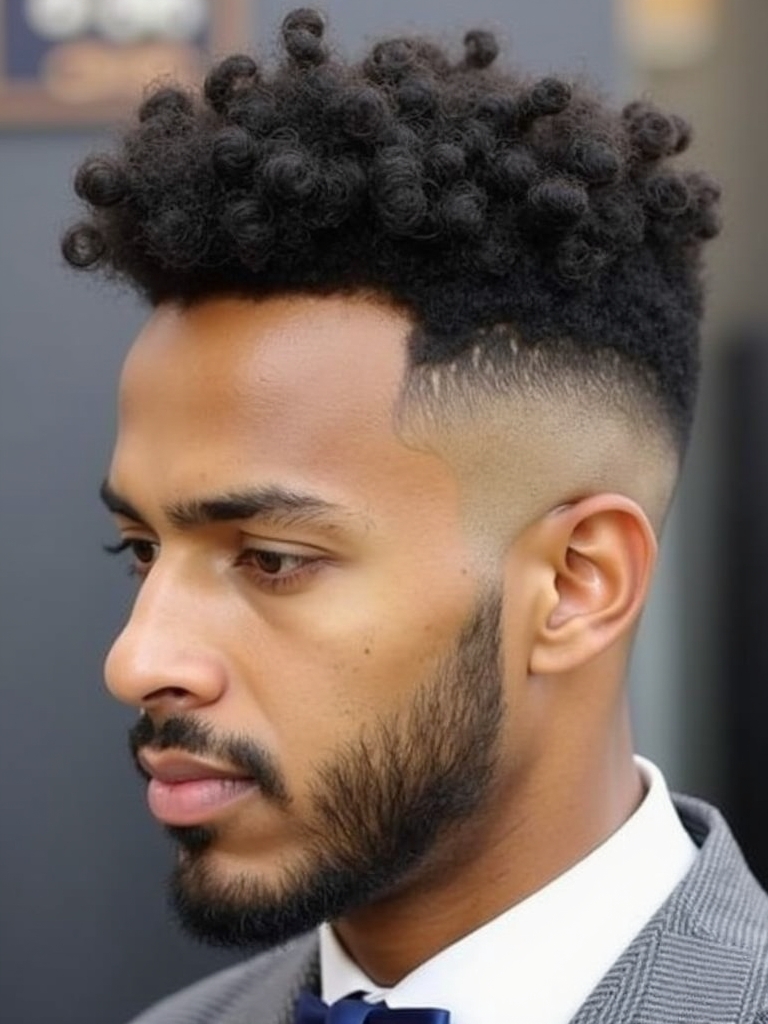 Hairstyles for Men Curly Hair: The Side Part