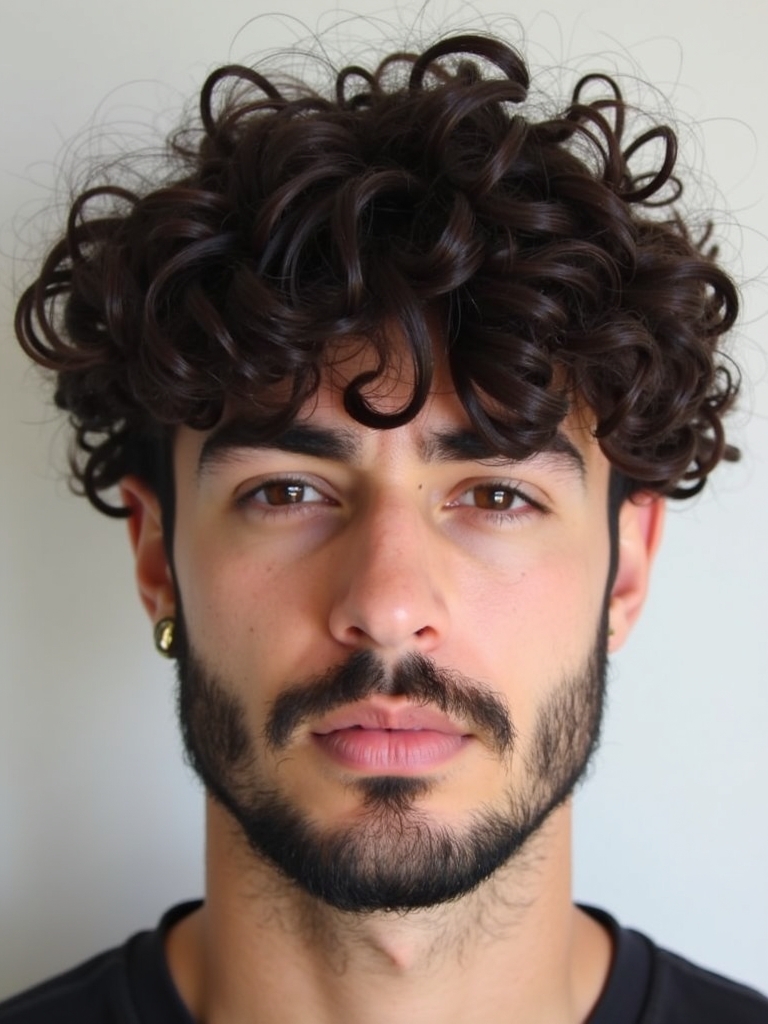 Hairstyles for Men Curly Hair: Long and Loose Curls