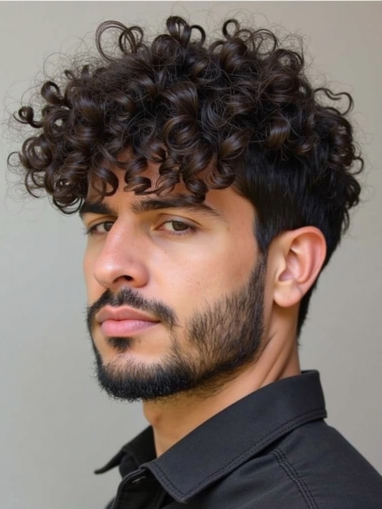 Hairstyles for Men Curly Hair: The Textured Crop