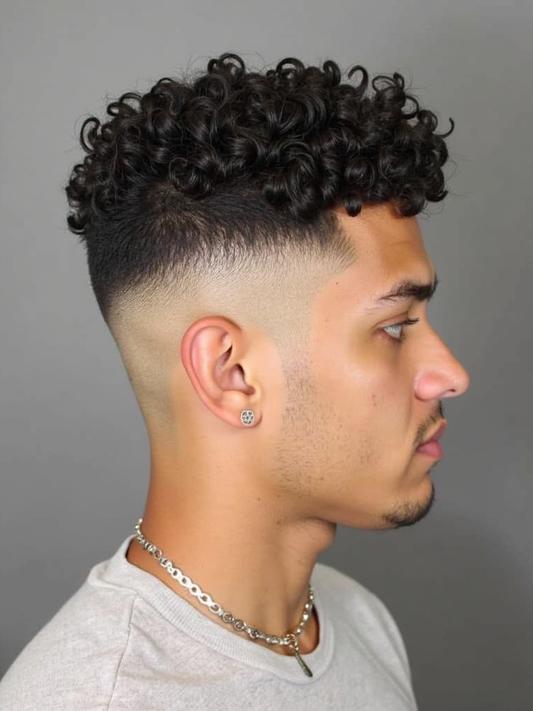Disconnected Undercut: Bold Mens Hairstyles Curly Hair