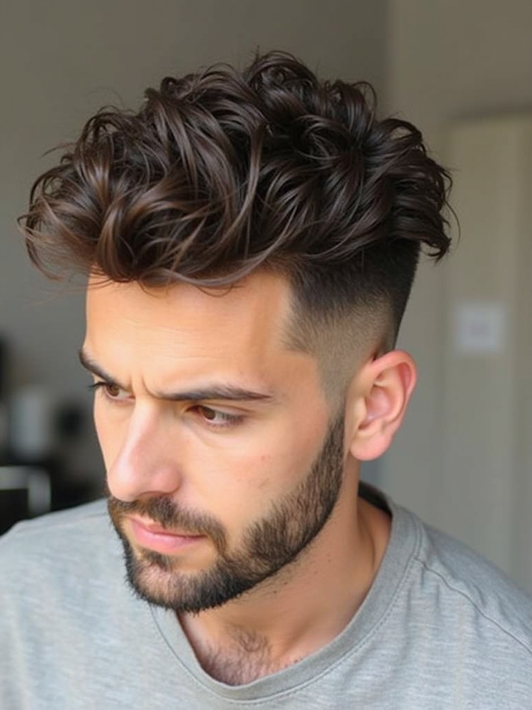 Long Layered Curls: Flowing Mens Hairstyles Curly Hair