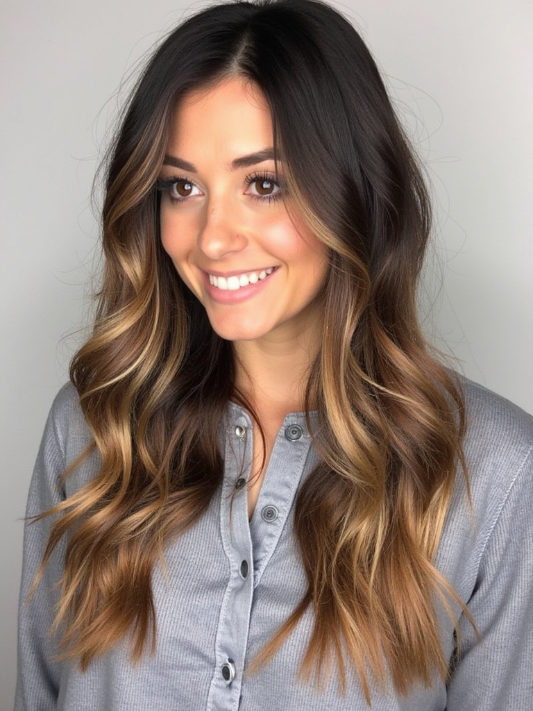 Winter Hair Color Ideas: Shadow Roots with Icy Ends