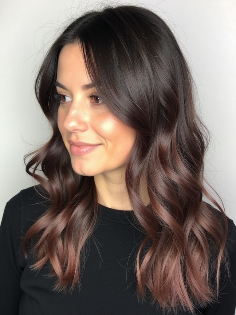 Winter Hair Color Ideas: Dark Vanilla Swirl