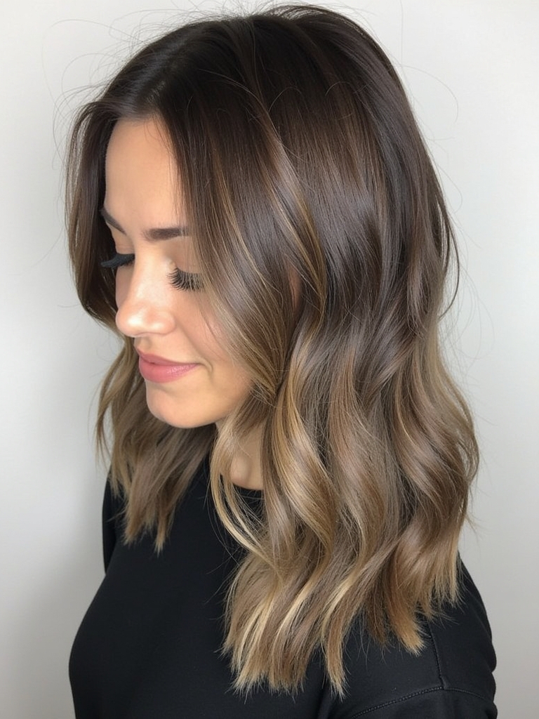 Winter Hair Color Ideas: Midnight Blue Highlights