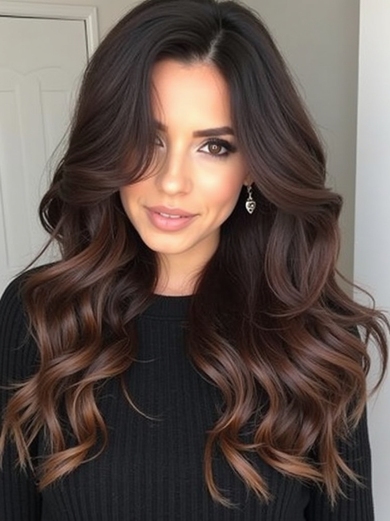 Winter Hair Color Ideas: Cinnamon Spice Balayage